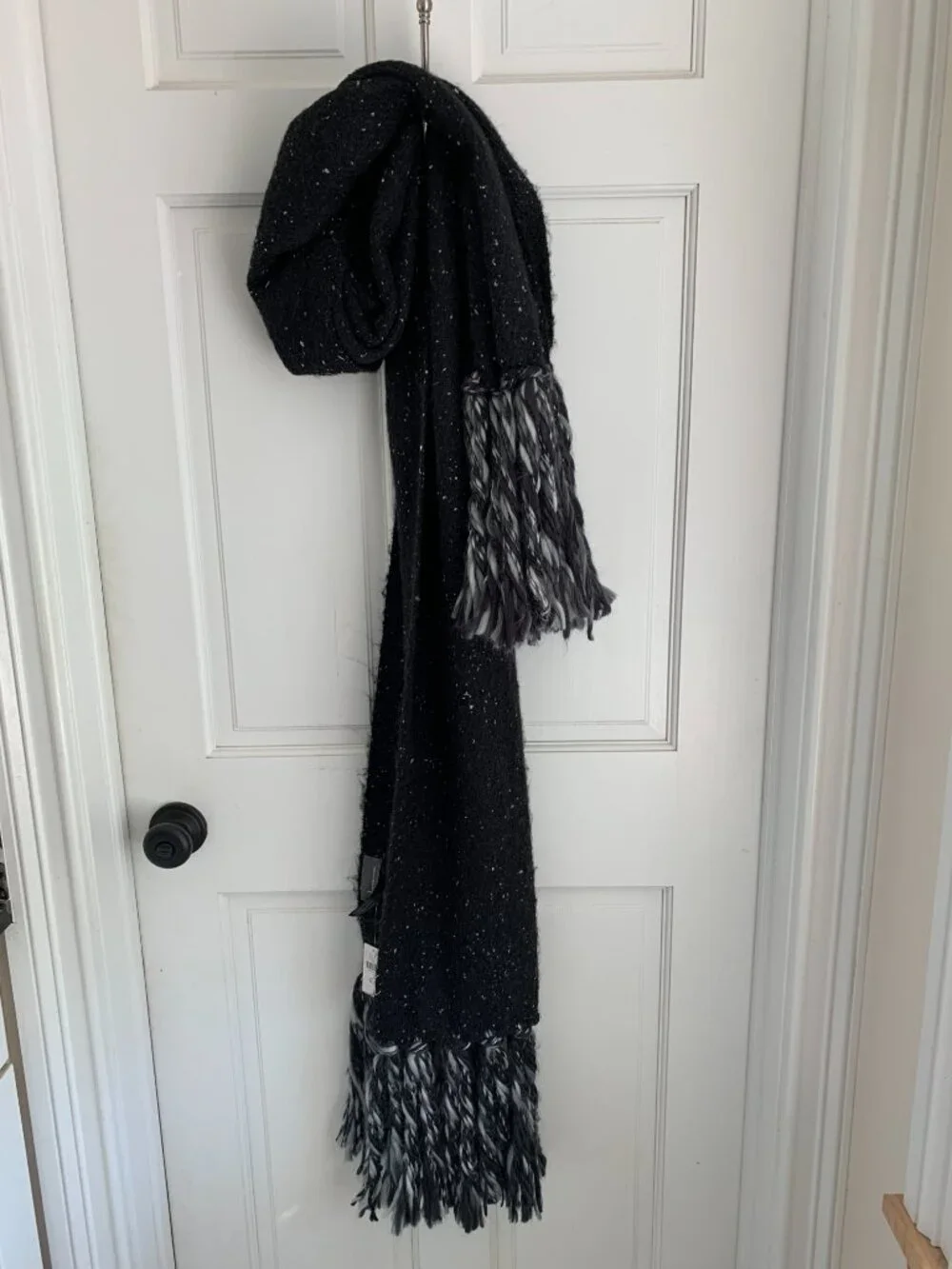 NWT Anthropologie black soft textured scarf/wrap 73 inches